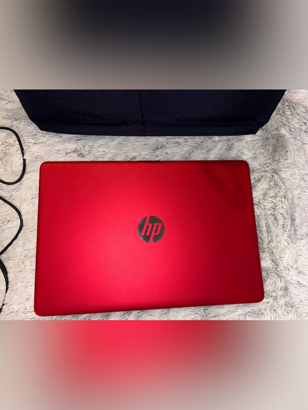 NWOB HP Red Satin Slim Laptop with charger and laptop case